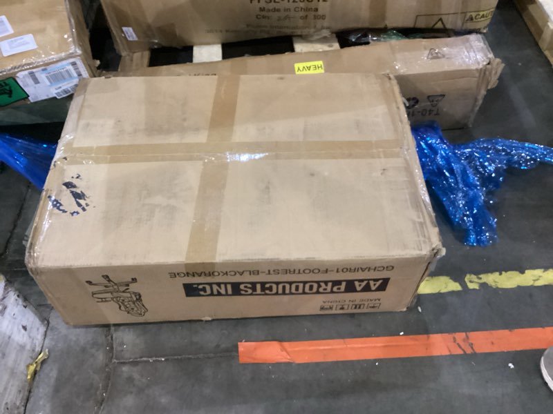 Condition photo showing As Is for AA Products Gaming Chair High Back Ergonomic Computer Racing Chair Adjustable Office Chair with Footrest, Lumbar Support Swivel Chair - White Upgraded Version w/Footrest Blackwhite