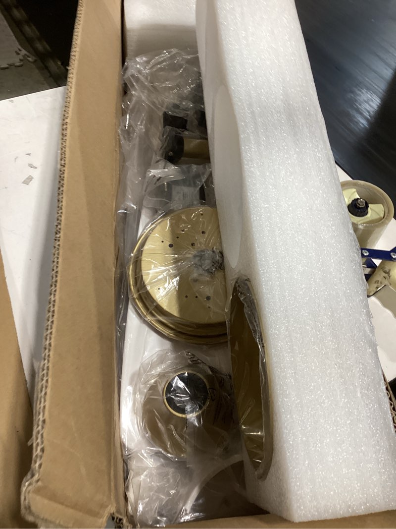 Condition photo showing Good Condition for (similar item) 52 inch 6 speed high cfm quiet dc motor modern ceiling fan with lights remote control, 3 blade white gold indoor bedroom living room ceiling fan