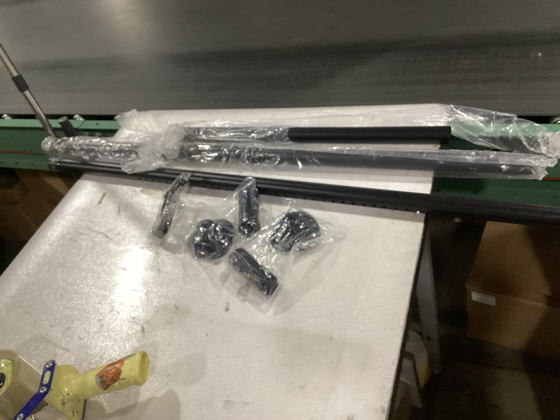 Condition photo showing Good Condition for Tension Curtain Rod 51-126 Inch, Long Curtain Rod No Drilling for Window or Bathroom, Outdoor Curtain Rods for Patio Tension Rods, Easy to Install, Never Rust, Rod Diameter 1.26 Inches - Black Black 51''-126''