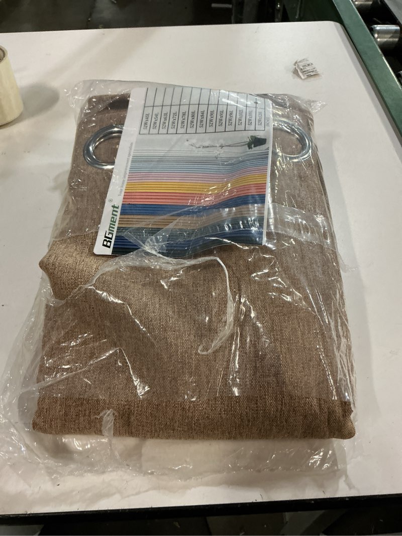 Condition photo showing Good Condition for BGment Extra Long Linen Curtains for Living Room 108 Inch Length 2 Panels, Thick Privacy Textured Drapes for Bedroom Farmhouse Light Filtering Window Curtain Grommet Top, Each 52 Inch Wide 52"W x 108"L (Pack of 2) Camel