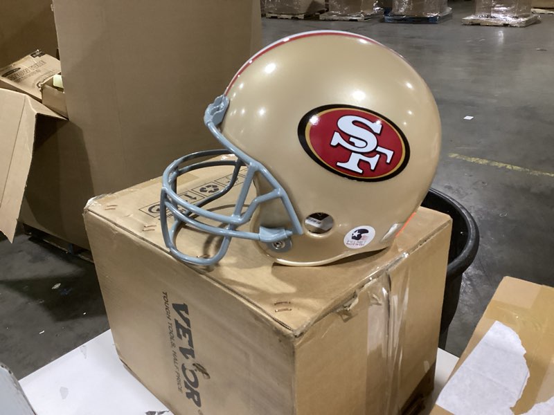 Condition photo showing Good Condition for Franklin Sports NFL Kids Helmet + Jersey Sets - Youth NFL Team Uniform Sets - Costume Set - Helmet, Jersey + Chinstrap-Medium San Francisco 49ers