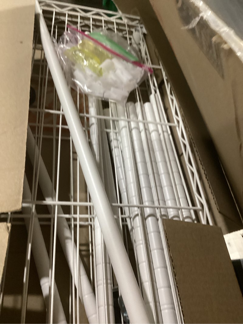 Condition photo showing Good Condition for FUTASSI P6 Rolling Clothes Rack Heavy Duty, Clothing Racks for Hanging Clothes, Freestanding Garment Rack with Wheels, Portable Closet Rack Max Load 380 LBS, 35.5'' W x 14'' D x 74.6'' H, White White P6 Large