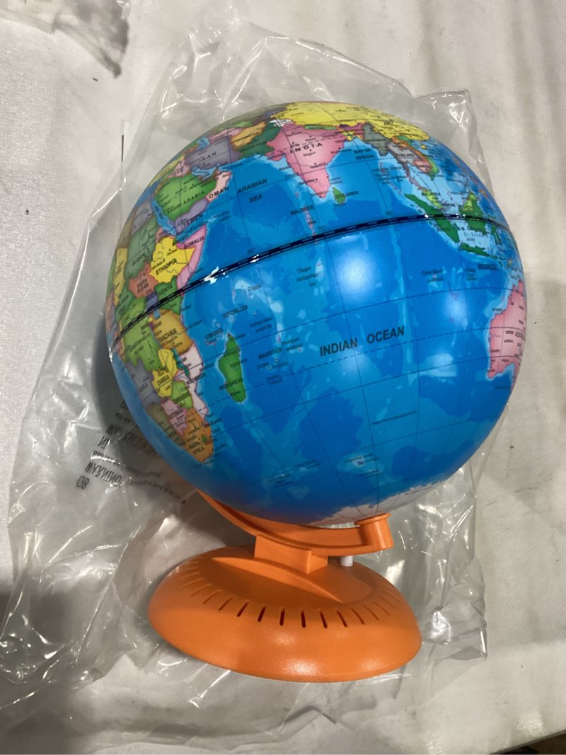 3-in-1 Light Up Globe for Kids - 8” Illuminated Star Map World Globes With Built-in Night Lamp Proje