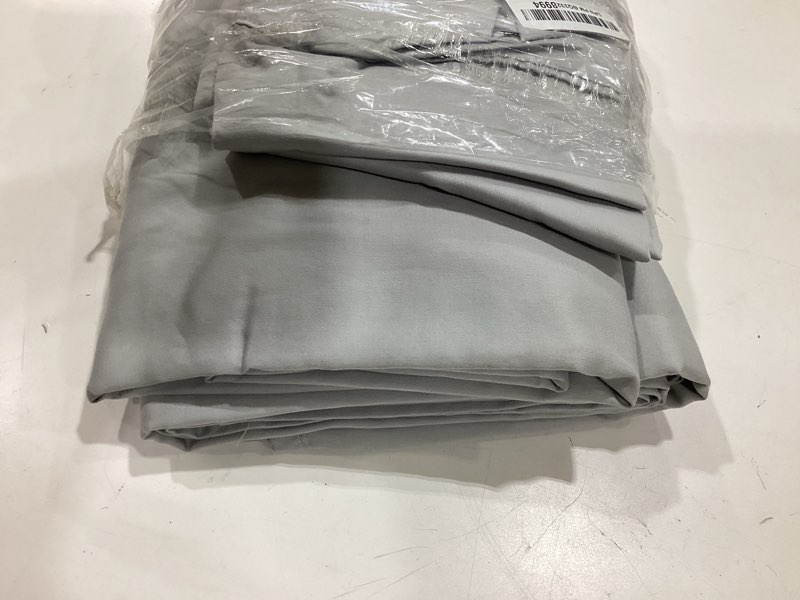 Condition photo showing As Is for amazon basics lightweight super soft comfortable breathable wrinkle resistant brushed microfiber 4-piece bed sheet set with 14-inch deep pockets, queen, dark gray, solid dark gray queen