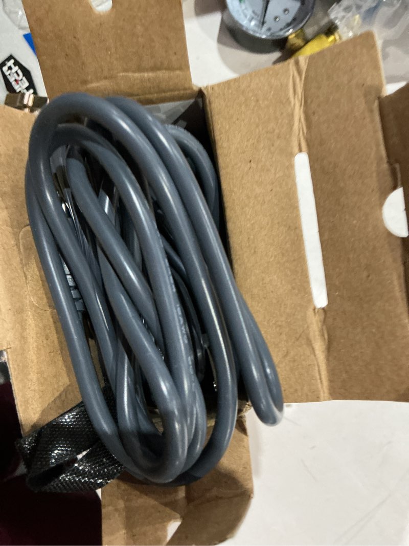 Condition photo showing As Is for onn. 90w universal laptop charger with 10 interchangeable tips, total 10 feet power cords, fits most laptops like hp, dell, lenovo, onn.