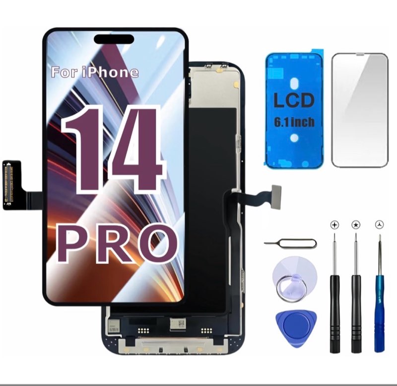 JG-TR for iPhone 14 Pro Screen Replacement, 6.1" LCD Incell Screen with 3D Touch FHD Assembly & Digi