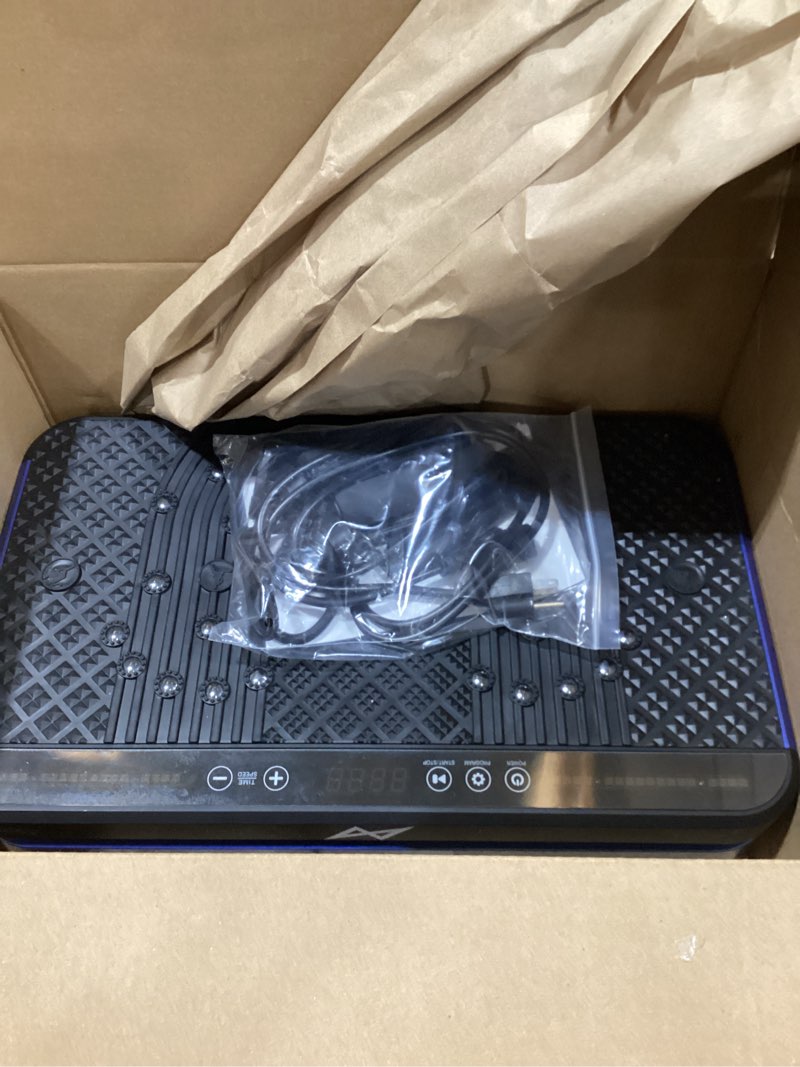 Condition photo showing Good Condition for AXV Vibration Plate Fitness Platform Exercise Machine Vibrating Shaking Full Body Shaker Workout Vibrate Stand Shake Board Sport Gym for Weight Loss Fat Burner for Women Men ROUND-SILVER