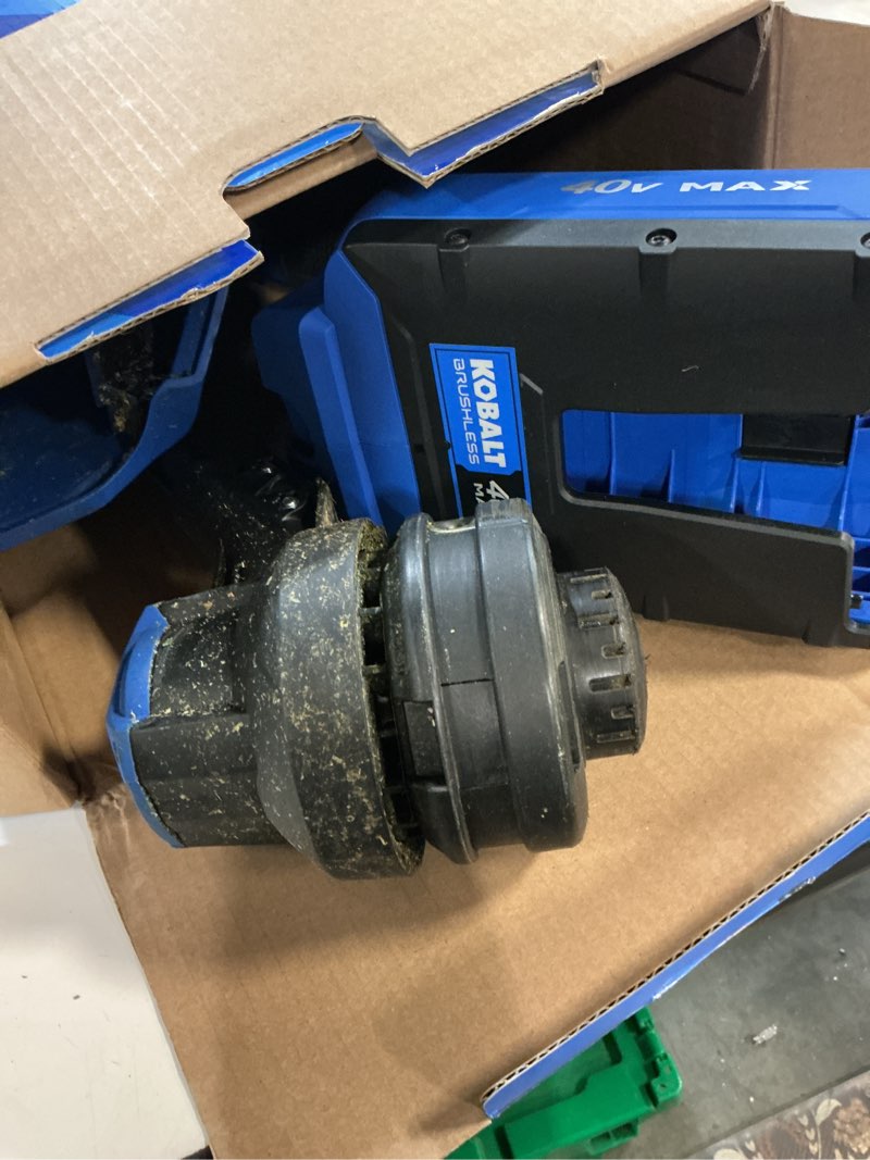 Condition photo showing As Is for kobalt gen4 40-volt 15-in straight cordless string trimmer (tool only)