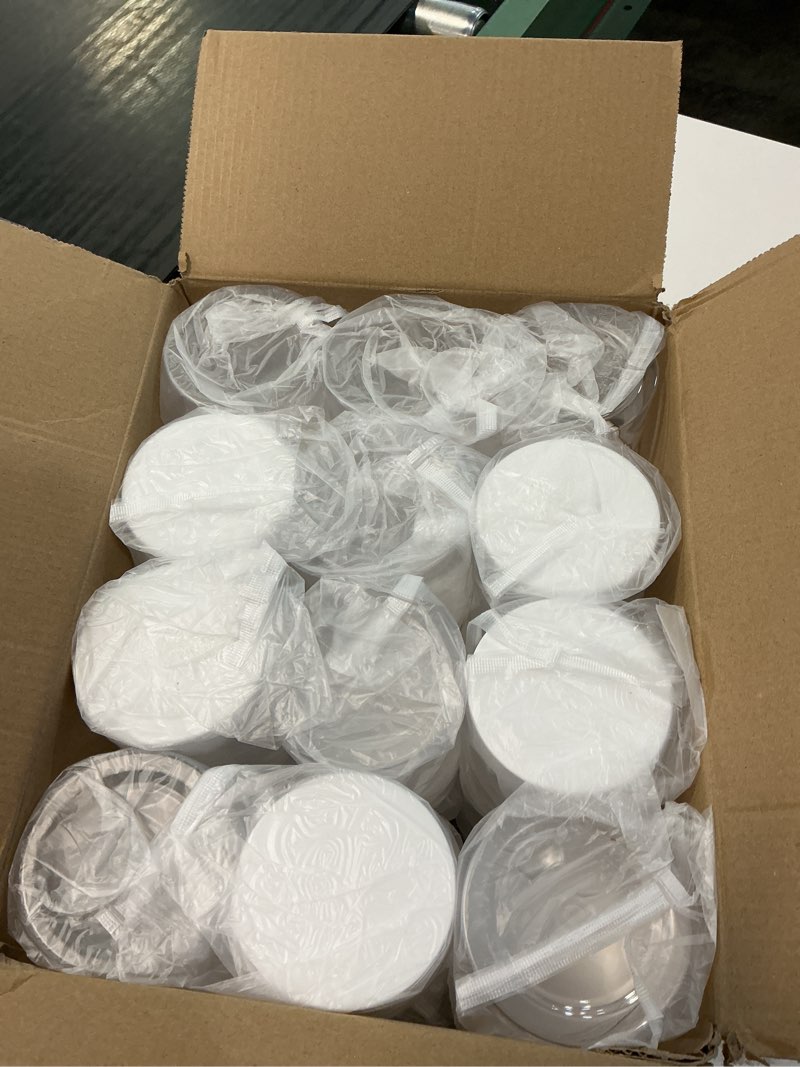Condition photo showing Good Condition for 24pack 8oz plastic jar storage container with white lids airtight clear wide-mouth slime storage jars for cosmetic cream light clay