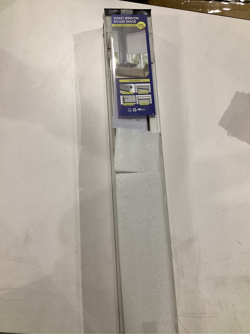 Condition photo showing New/Like New for motorized blinds no drill automatic blinds for windows cordless roller shades electric blinds with remote control smart blinds (white, 23.5 x 72) white 23.5\"w x 72\"h