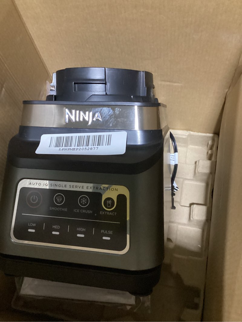 Condition photo showing As Is for Ninja BN751 Professional Plus DUO Blender, 1400 Peak Watts, 3 Auto-IQ Programs for Smoothies, Frozen Drinks & Nutrient Extractions, 72-oz. Total Crushing Pitcher & (2) 24 oz. To-Go Cups, Black 72 oz. Blender + 24 oz. Cups