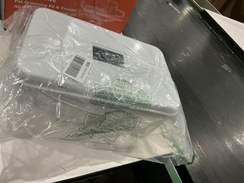Condition photo showing As Is for timed lock box, phone lock box with 'built-in calendar' feature, xl time-locking container 13’’x 8.5’’x 7.5’’, timed lock safe for cell phones, snacks and other tempting items