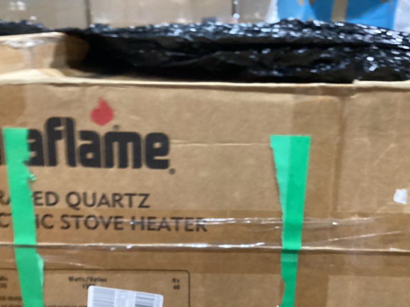Condition photo showing New/Like New for duraflame Freestanding Electric Fireplace Stove Heater with 3D Flame Effect for 1,000 Sq. Ft, Bronze