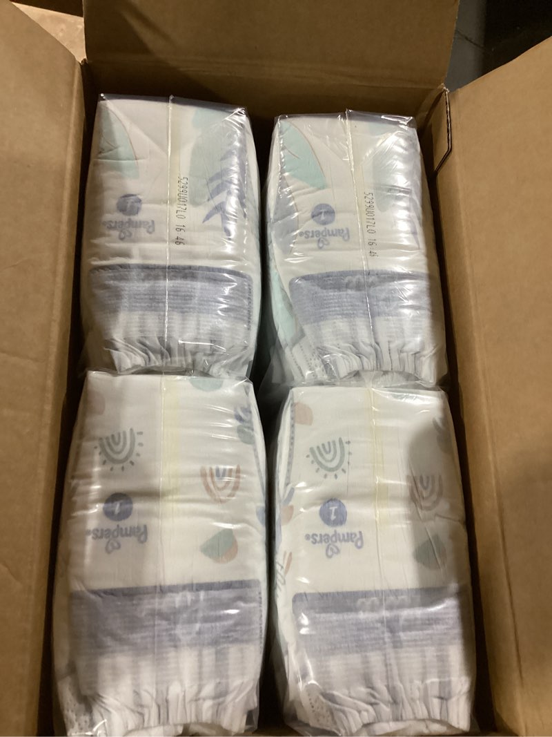 Condition photo showing New/Like New for pampers pure protection diapers pack size 1 - 132 ct