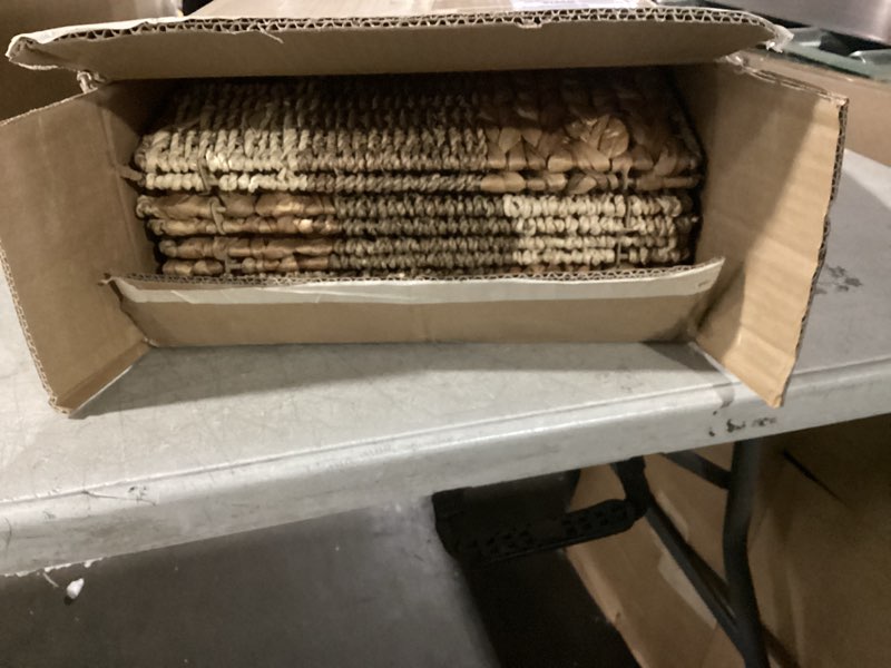 Condition photo showing Good Condition for 13x13x13 Storage Cube Bins Wicker Storage Basket for Cube Shelf, Natural Foldable Square Baskets for Storage, Large Woven Cube Storage Bin with Handle, Baskets for Pantry, Bedroom Set of 4