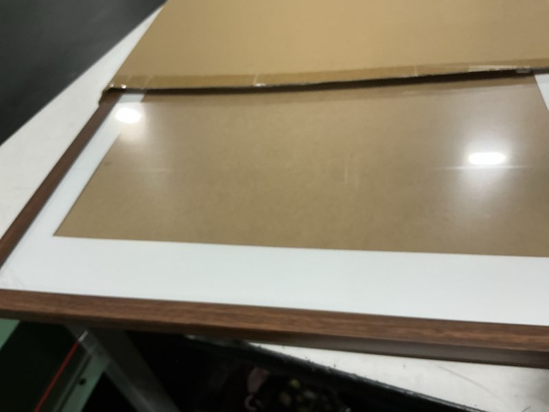Condition photo showing Good Condition for upsimples 18x24 picture frame, display pictures 16x20 with mat or 18 x 24 without, wall hanging poster frames, brown, 1 pack brown 18x24