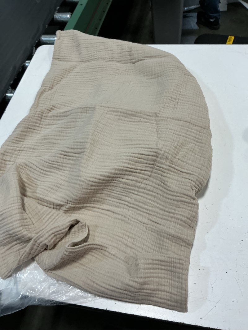 Condition photo showing As Is for quince organic cotton gauze sham set of 2 dune king 