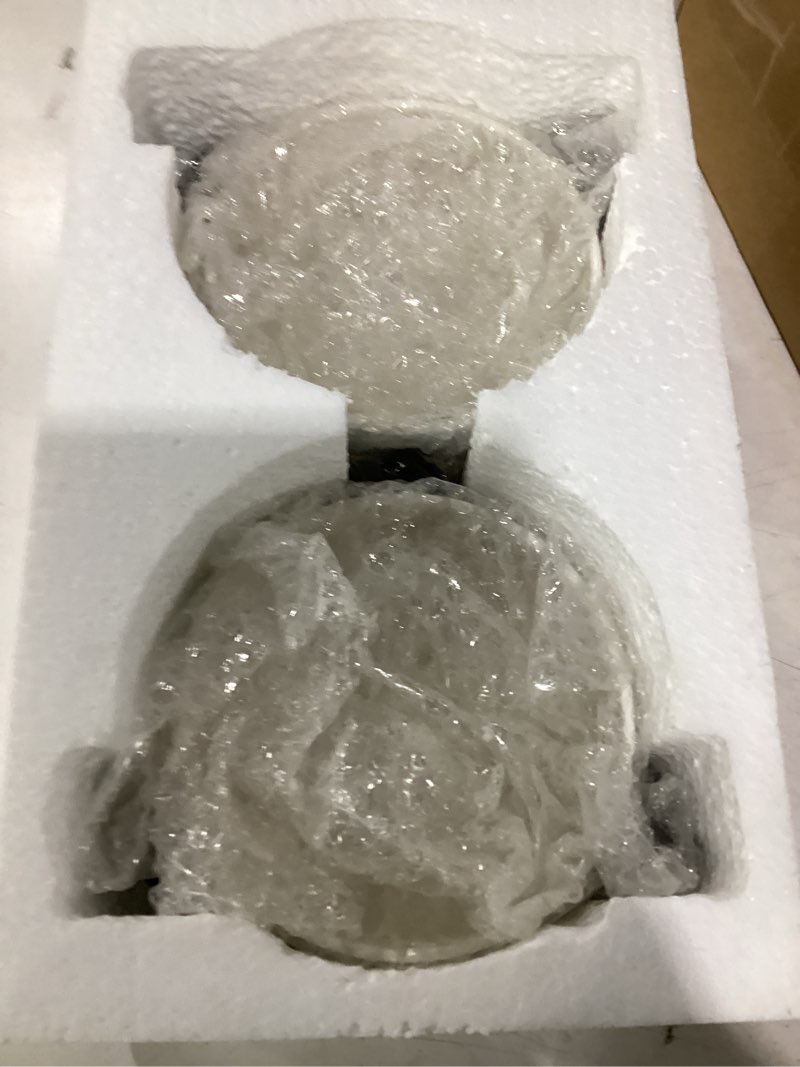 Condition photo showing New/Like New for raised ceramic dog bowl set with stand, 2.1 cups elevated dog food stand | 6'' double dog food and water bowl set, non-slip dog feeding dishes for small breeds and cats, 14 oz, white white 2 bowls - 2.1 cups each