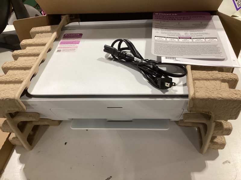 Condition photo showing Good Condition for hp deskjet 2855e wireless all-in-one color inkjet printer, scanner, copier, best-for-home, 3 month instant ink trial included. this printer is only 2.4 ghz capable. (588s5a)