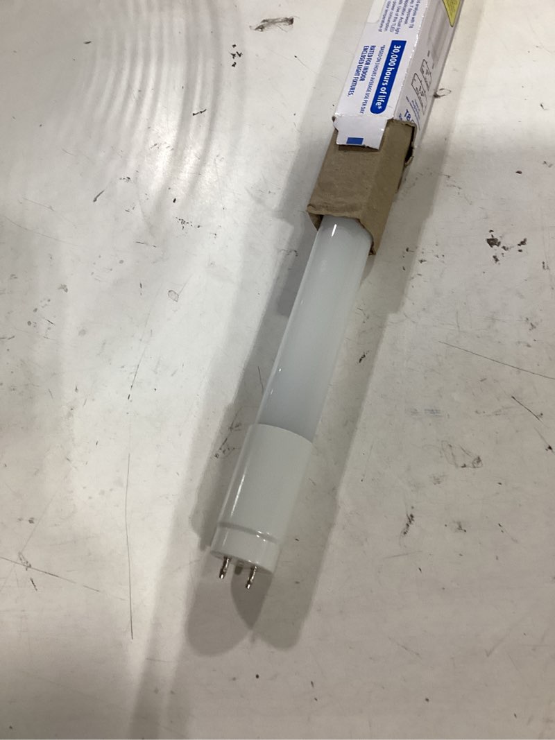 Condition photo showing Good Condition for great value led light bulb, 9 watts (20w equivalent) t8/t12 replacement lamp g13 base, non-dimmable, adjustable color temperature, 24-inches, 1-pack