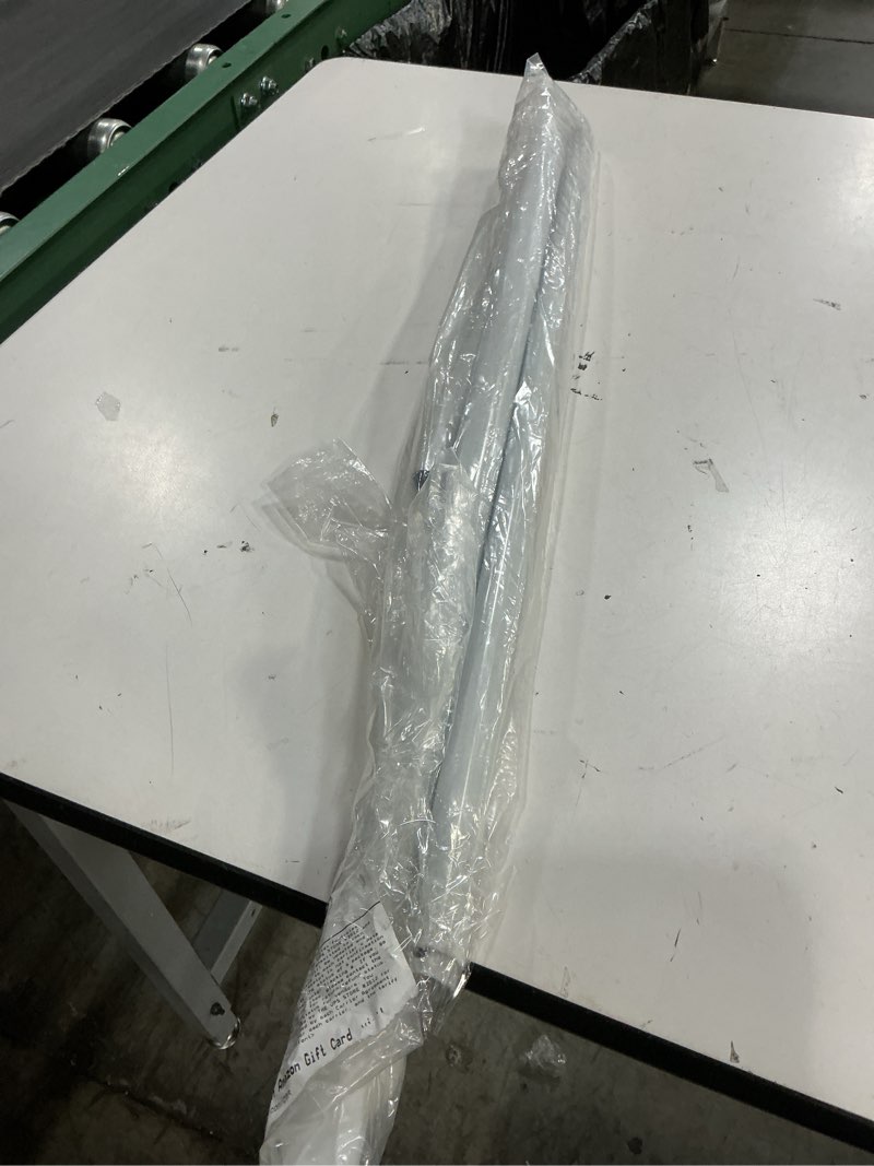 Condition photo showing As Is for ausemku shower curtain rod tension - 26-76 inch never rust non-slip spring tension curtain rod no drilling stainless steel curtain rod use bathroom kitchen?white? white 26-76 in