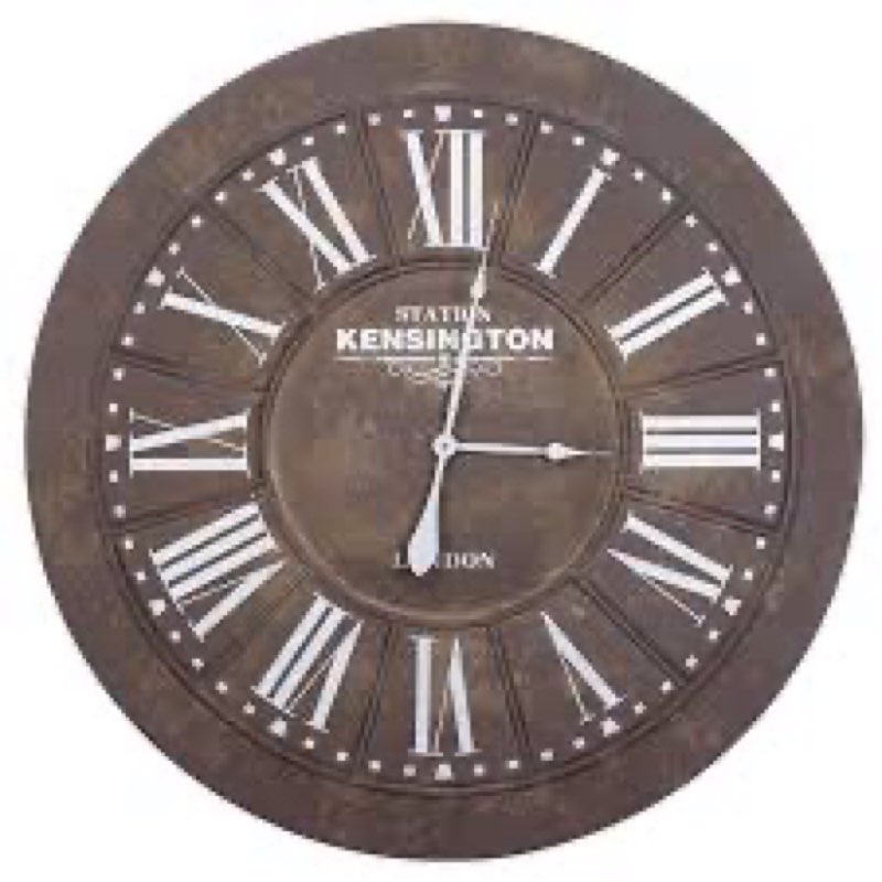( similar ) YOSEMITE HOME DECOR CLKB2A175 Big Iron Wall Clock with Screen Printing