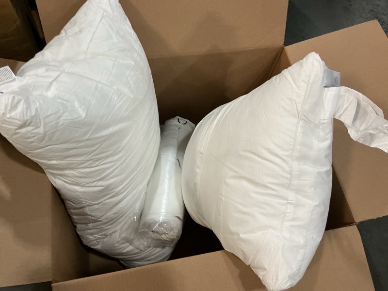 Condition photo showing Good Condition for amazon basics down alternative pillows, soft density for stomach and back sleepers, queen - pack of 2, white, 30 in l x 20 in w queen - pack of 2 soft pillow