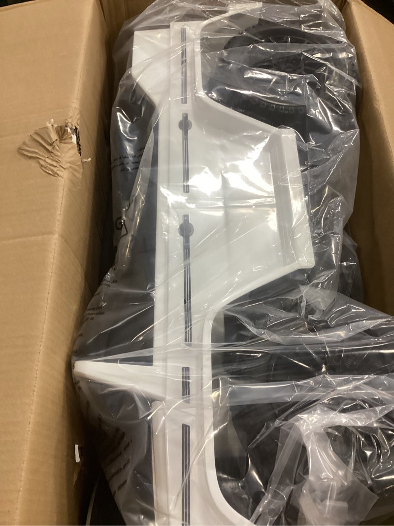 Condition photo showing As Is for Best Ride On Cars Kids Outdoor Stroller Mercedes G-Wagon Push Car with Working Lights, Horn, and Music for Ages 1 to 3 years, White