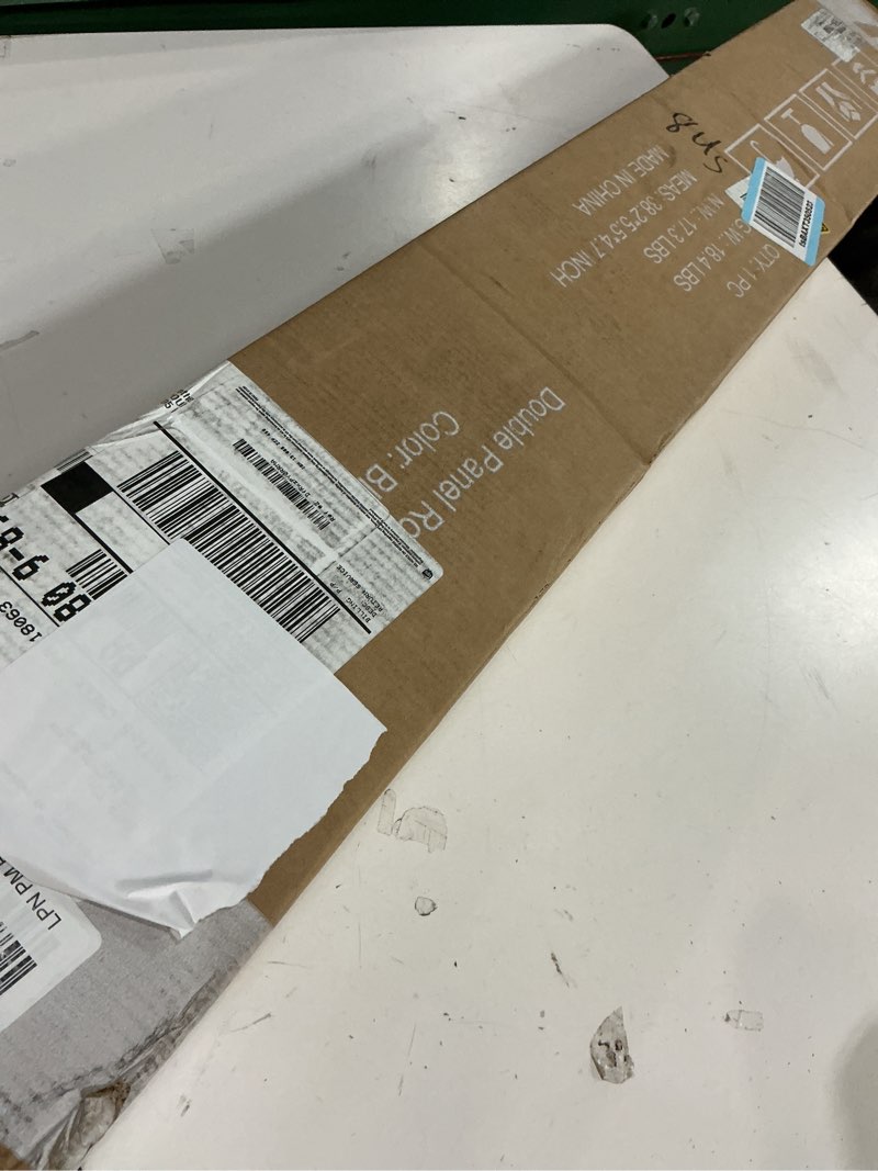 Condition photo showing Good Condition for mayoliah indoor room divider 2 large panels on wheels, 142”w x 75”h rolling privacy screen w/cover strip, portable wall divider for home office partition, black black 2 large panels