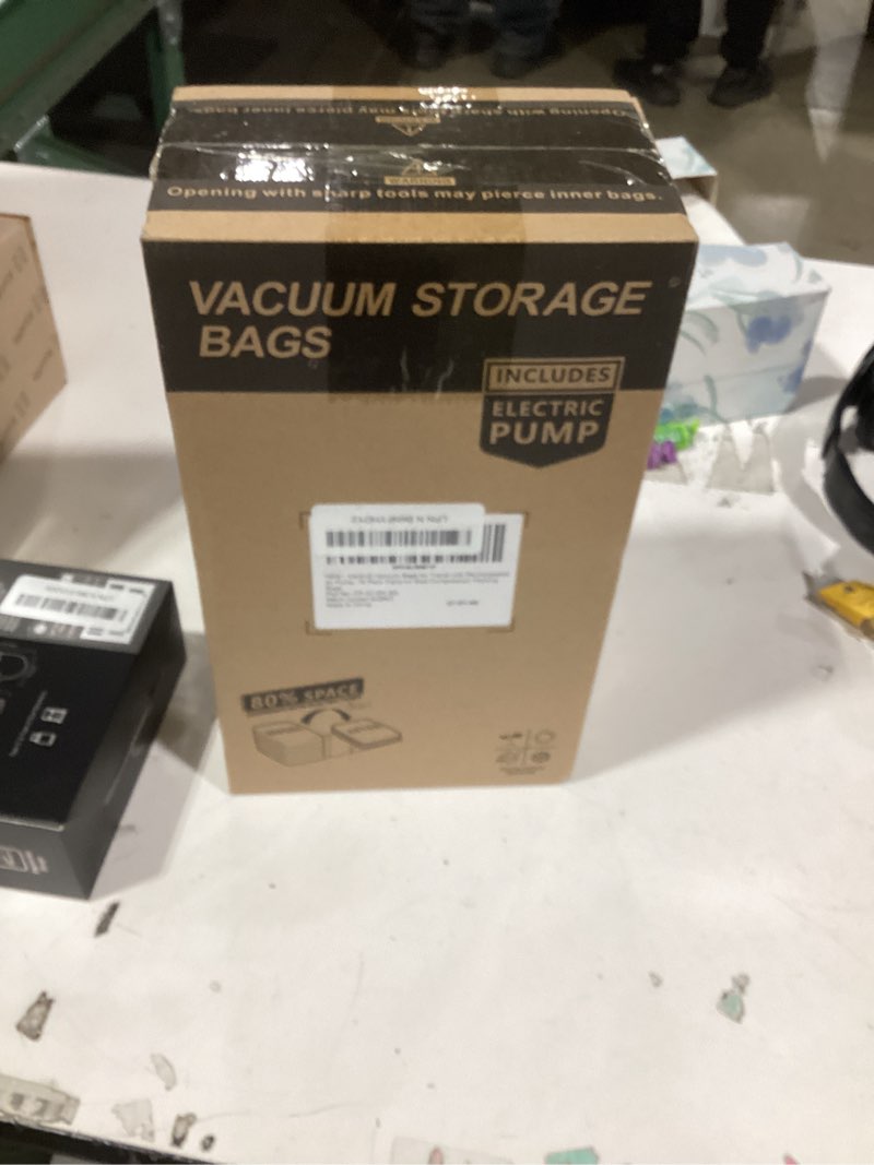 Condition photo showing New/Like New for Vacuum Bags for Travel with Rechargeable air Pump, 15 Pack Carry-on Size Compression Packing Bags for Luggage and Suitcase, Space Saver for Clothes and Clothing Travel 15 Combo Travel Size