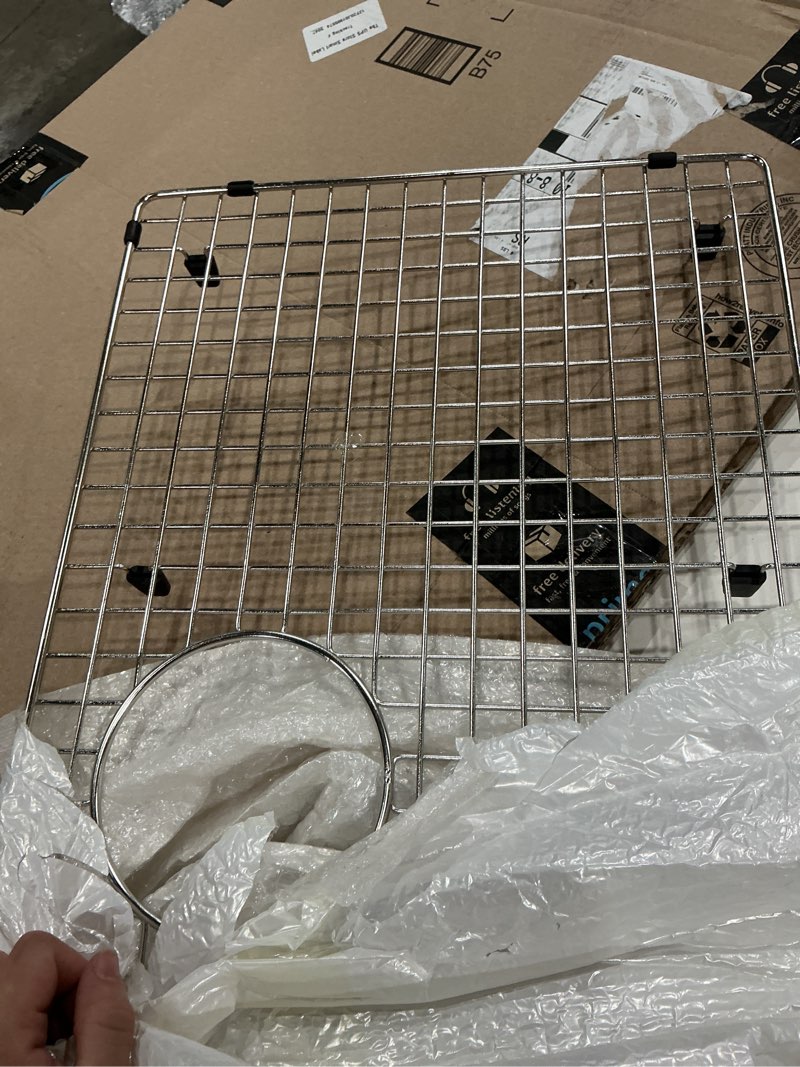 Condition photo showing Good Condition for 221206 stainless steel sink grid fit for 32" blanco precis super single | 27.6" x 14.6" kitchen sink bottom grate w/sink protector
