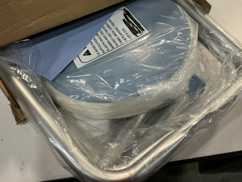 Condition photo showing Good Condition for whlicks swivel shower stool for inside shower, 360° rotating stool with non-slip seat pad, adjustable shower chair for seniors with 6 height levels, lightweight seat up to 300 lbs, tool-free assembly