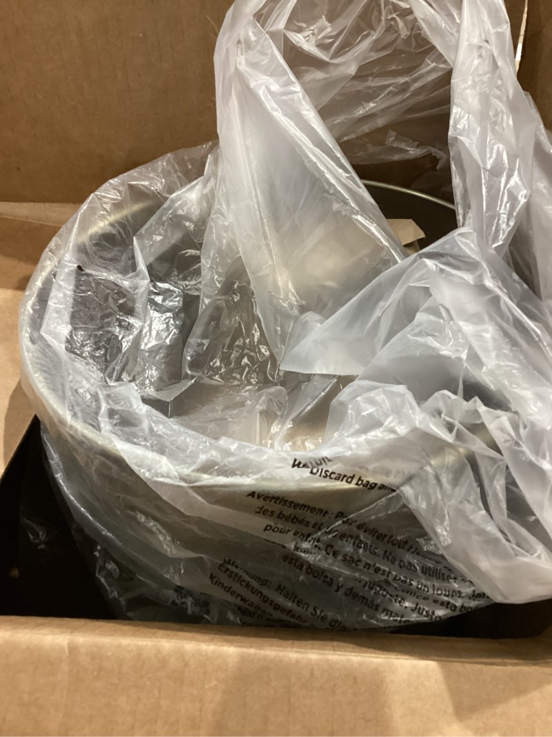 mDesign Stainless Steel Round Metal Trash Can, Small 2.8 Gallon Wastebasket, Garbage Basket Bin for 