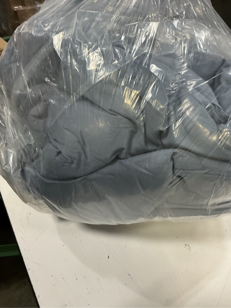 Condition photo showing New/Like New for organic cotton sateen comforter, king/cal king, mineral