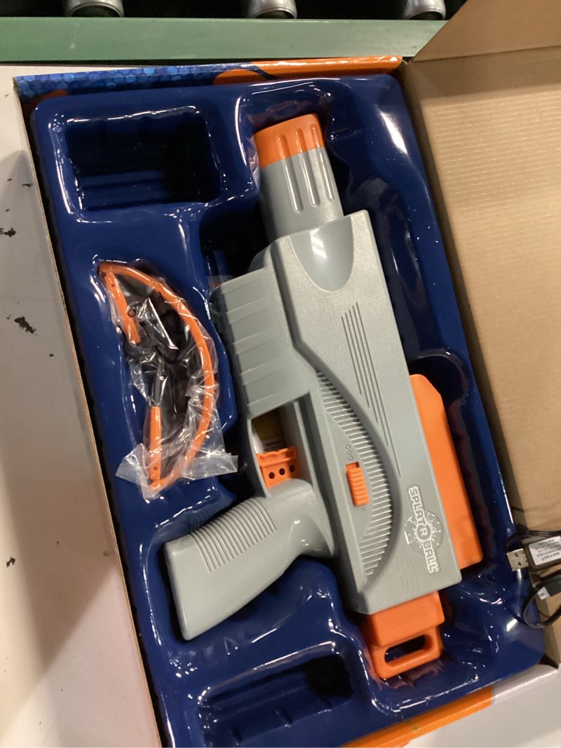 Condition photo showing As Is for splatrball full auto 375 mini water bead blaster kit grey / orange
