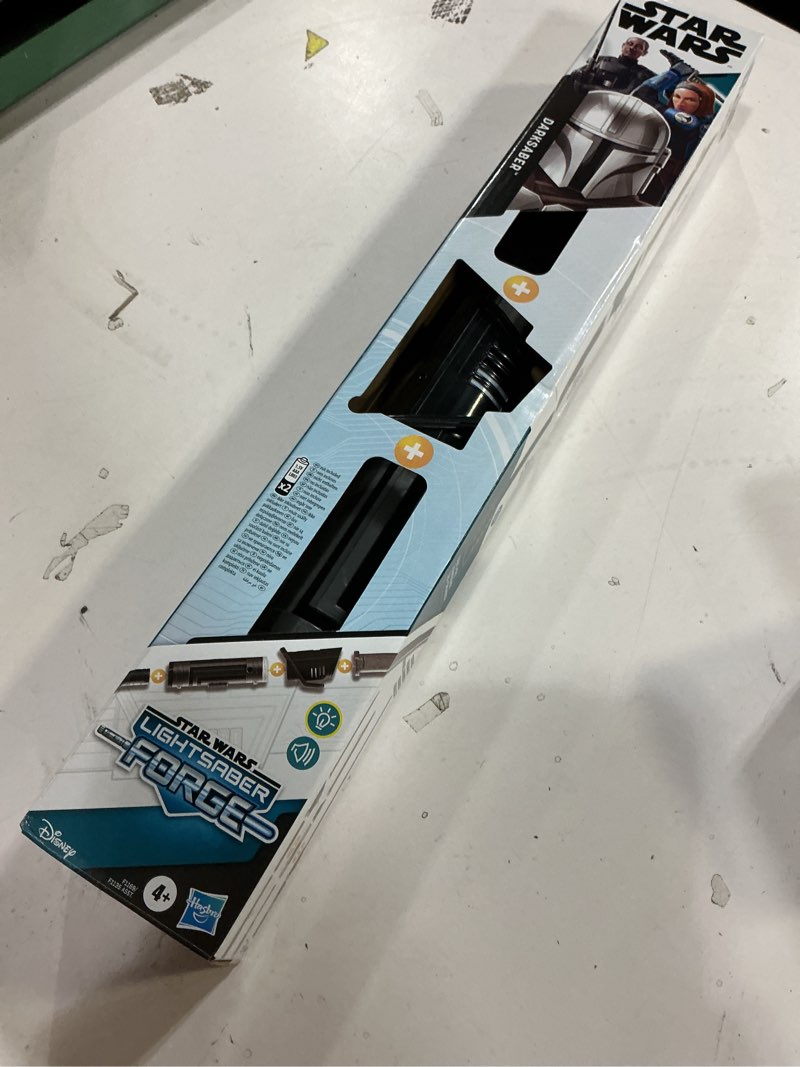 Condition photo showing New/Like New for STAR WARS Lightsaber Forge Darksaber Electronic Extendable Black Lightsaber Toy, Customizable Roleplay Toy for Kids Ages 4 and Up (Amazon Exclusive)