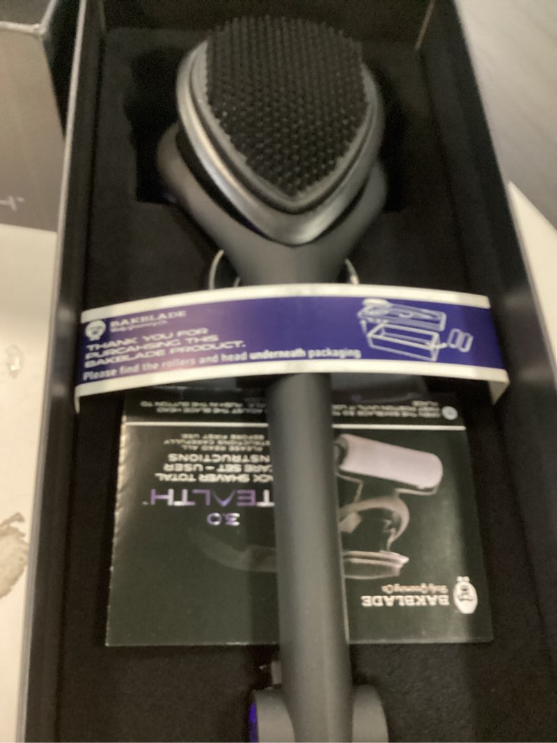 Condition photo showing Good Condition for bakblade 3.0 stealth total care set | back shaver with lotion applicator | all-in-1 kit with 23" handle +3 extra blade refills for a pain-free back shave for men