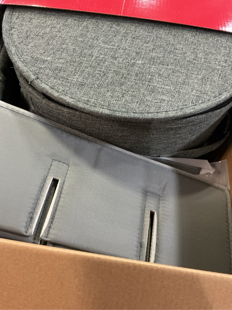 Condition photo showing Good Condition for China Storage Containers Hard Shell Box for Moving Dishes, Plate, Wine and Glasses, Dinnerware, Mugs, Saucers Quilted Organizer Dividers for Packing Fine China Storage Containers 5Piece Grey 5 Pack Quilted Set China Storage