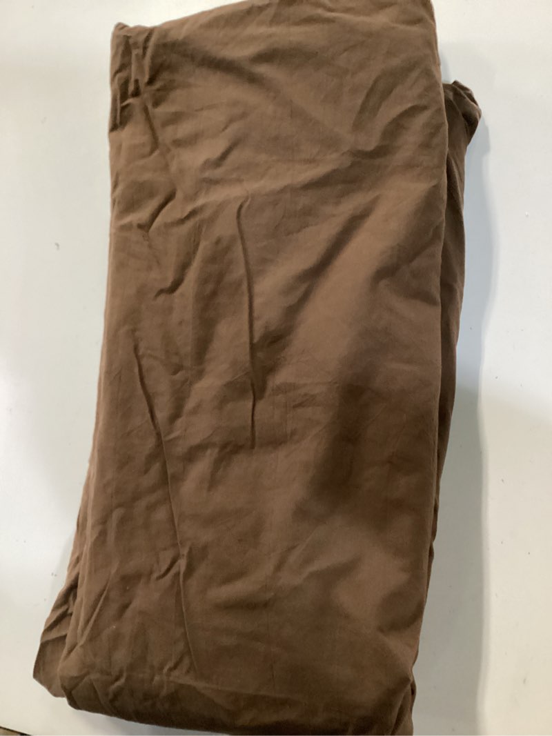 Condition photo showing Good Condition for moomee bedding duvet cover set 100% washed cotton linen like textured breathable durable soft comfy (solid cocoa brown, queen 90"x90") solid cocoa brown (no comforter) queen (90"x90")