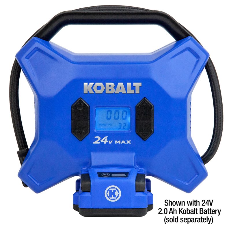kobalt cordless high pressure 24-volt li-ion air inflator (power source: battery )