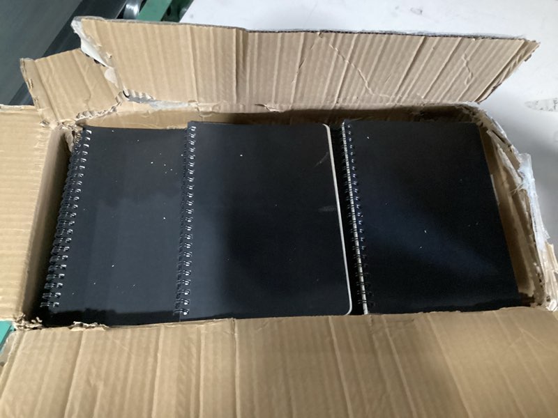 Condition photo showing New/Like New for miikoul 60 packs a5 spiral notebooks, black ruled notebooks bulk, 8.3"×5.5", 60 sheets/120 pages, hardcover lined journal notepad travel notebooks for office and back to school supplies 60 pack black