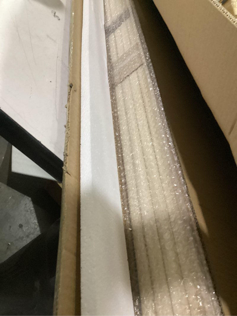 Condition photo showing New/Like New for wnutrees 4 panel pegboard display, 5 ft wood folding privacy screens room divider, portable freestanding display board for craft/art shows, retail, events, wall organizer, rustic barnwood, grey