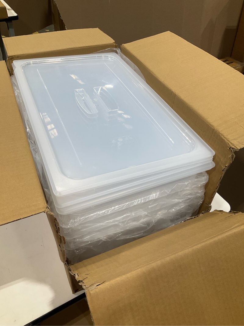 Condition photo showing Good Condition for curta 4-pack full size 6" deep food pan with handled lid – nsf commercial-grade translucent polypropylene, stackable freezer-safe storage for restaurants, catering & buffets full size 6" deep pan (handled lid)