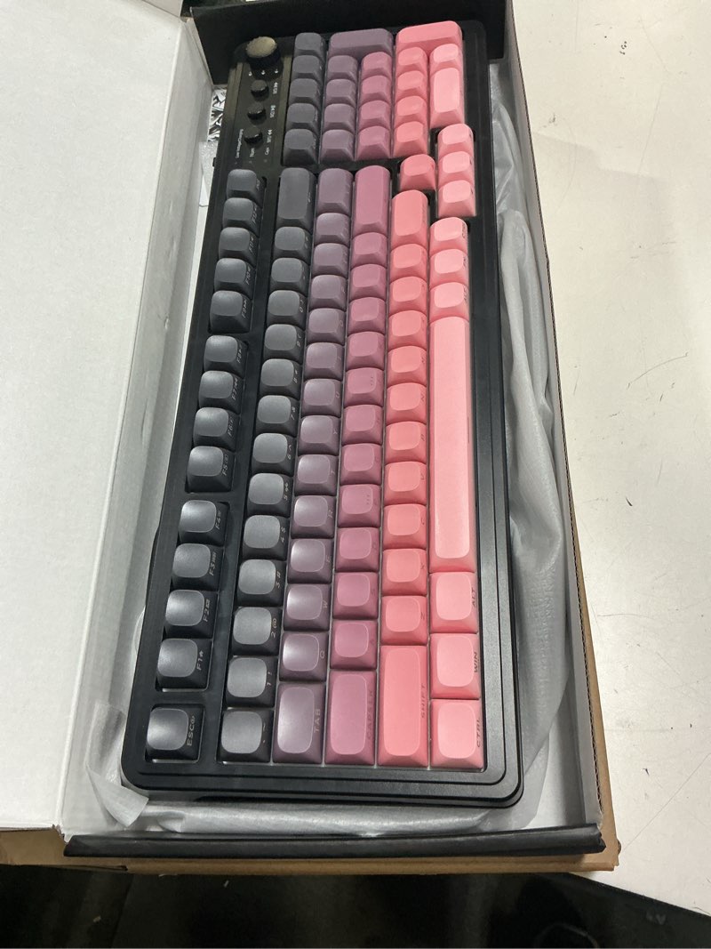 Condition photo showing Good Condition for aula s99 keyboard, wireless gaming keyboard bluetooth ergonomic creamy computer keyboards cute full size backlit tri-mode bt/2.4ghz/usb-c for pc laptop - black & pink gradient