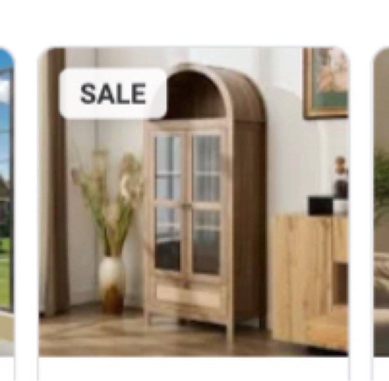 ( incomplete) 73\" Tall Arched Kitchen Display Cabinet
