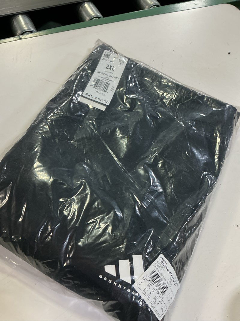 Condition photo showing Good Condition for Adidas Mens Select Foundation Fleece Basketball Pants XX-Large Black/White