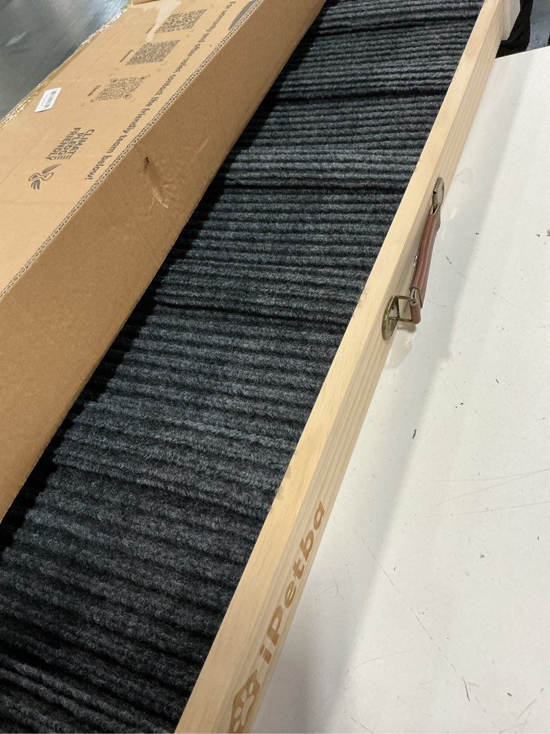 Condition photo showing As Is for dog ramp for bed & couch for small & medium dogs - joint-friendly, anti-slip, adjustable, odor-free, up to 70 lbs up to 70 lbs-indoor