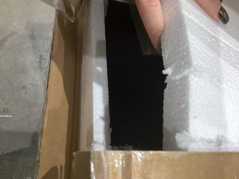 Condition photo showing As Is for aboxoo Podium Stand - Portable Podium Stand with 4 Rolling Wheels, Pulpits for Churches with Adjustable Shelf, Hostess Stand, Mobile podiums for Church, Classroom, Office (with Charging Station) Black Charging