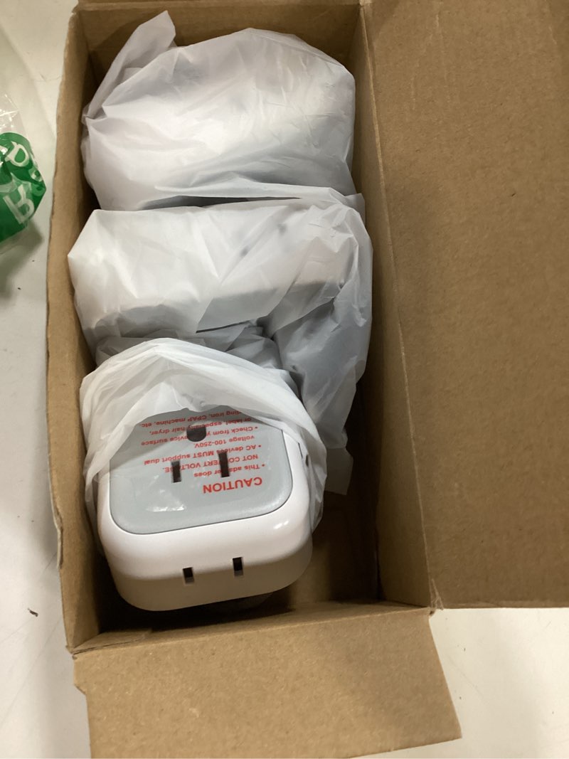 Condition photo showing New/Like New for tessan european travel plug adapter usb c 3 pack, us to europe plug adaptor with 4 ac outlets 3 usb charging ports, type c power adapter for usa to eu euro spain france iceland italy germany greece gray&white-type c
