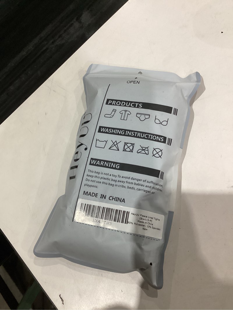 Condition photo showing New/Like New for HeyUU Women's Ultra Warm Soft Fleece Lined Tights for Winter, Opaque Medium-Thick Thermal Tights Stockings 150D Large-X-Large Black